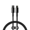 Cable Baseus Tungsten Gold 1 m negro Lightning a USB C