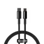 Cable Baseus Tungsten Gold 1 m negro Lightning a USB C