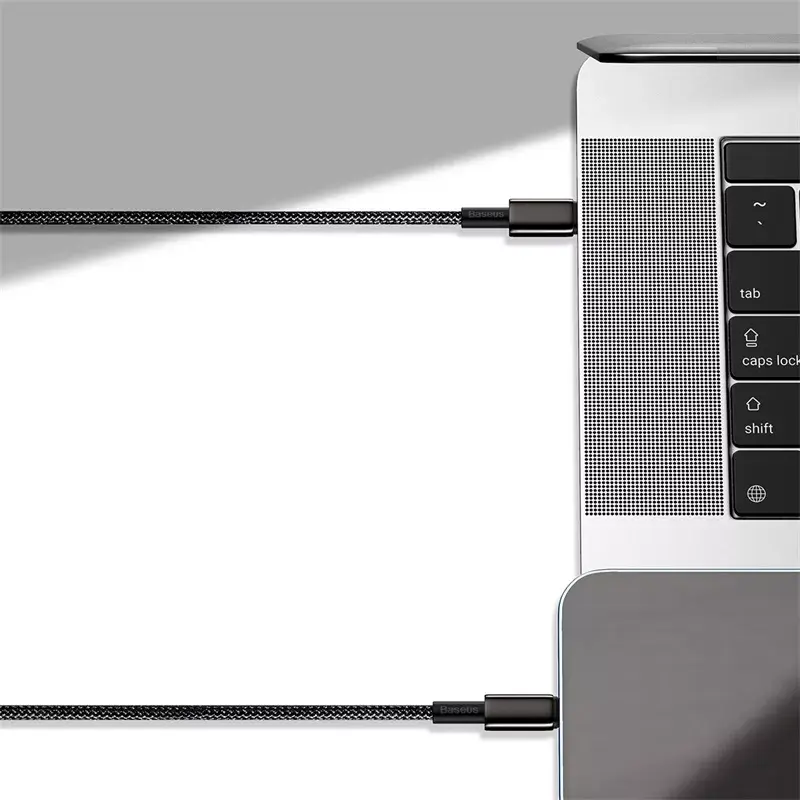 Cable Baseus Tungsten Gold 2 m negro Lightning USB C