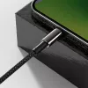 Cable Baseus Tungsten Gold 2 m negro Lightning USB C