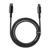 Cable Baseus Tungsten Gold 2 m negro Lightning USB C