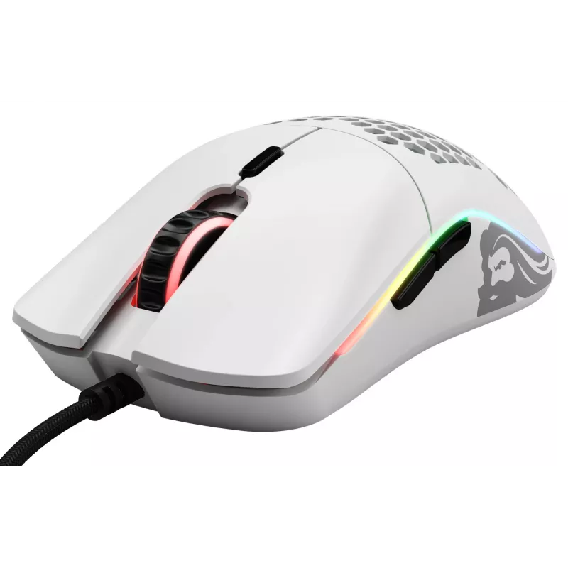 Ratón Glorious Gaming Glorious Model O Regular (blanco), para diestros, óptico, USB Type-A, 12000 DPI, blanco
