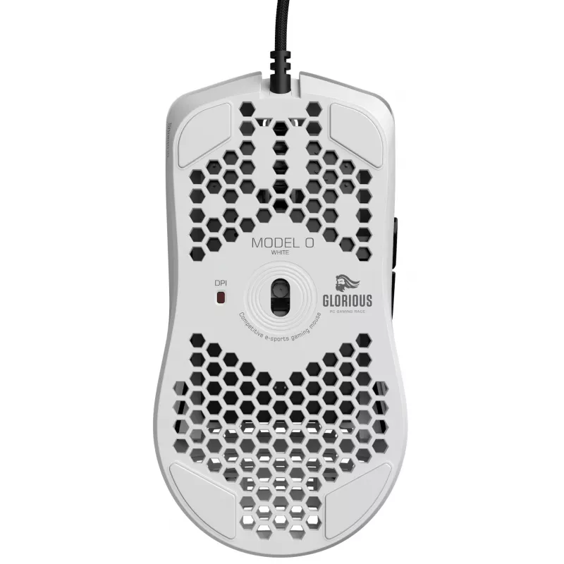 Ratón Glorious Gaming Glorious Model O Regular (blanco), para diestros, óptico, USB Type-A, 12000 DPI, blanco