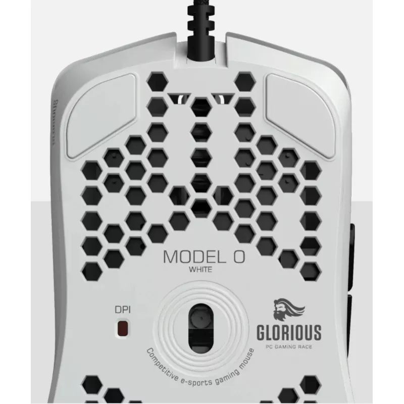 Ratón Glorious Gaming Glorious Model O Regular (blanco), para diestros, óptico, USB Type-A, 12000 DPI, blanco