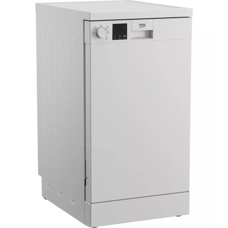 Lavavajillas estrecho de libre instalación BEKO DVS05024W — 10 cubiertos, 45 cm, 49 dB, clase energética E