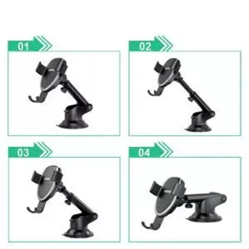 Soporte para móvil de coche CHOETECH T536-S con carga inalámbrica de 10W, montaje en salpicadero/parabrisas