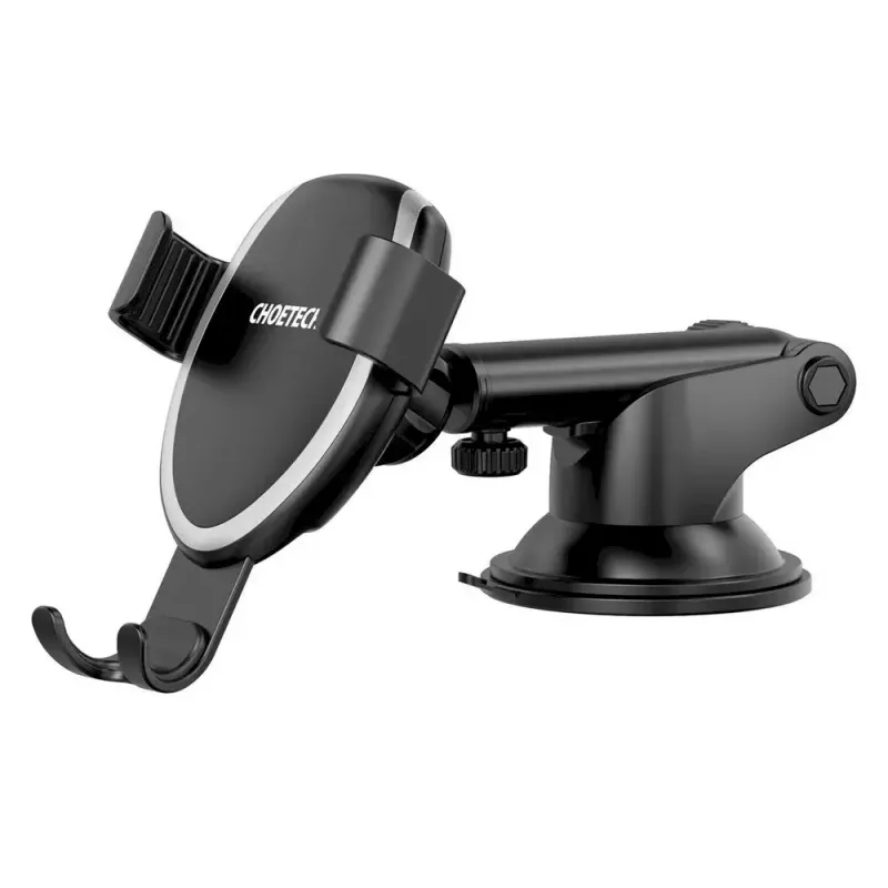 Soporte para móvil de coche CHOETECH T536-S con carga inalámbrica de 10W, montaje en salpicadero/parabrisas