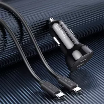 Cargador de interior Choetech TC0008 negro mechero de coche carga rápida