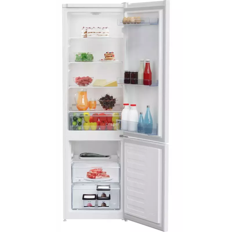 Frigorífico independiente BEKO RCSA300K40WN, 291 L total (204 L frigorífico, 87 L congelador), clase E, puerta reversible, LED, 181,3 cm, blanco