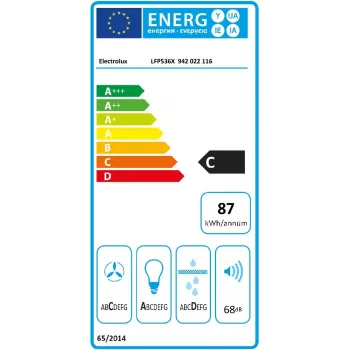 Electrolux LFP536X semintegrada (extraíble) gris, acero inoxidable 600 m³/h
