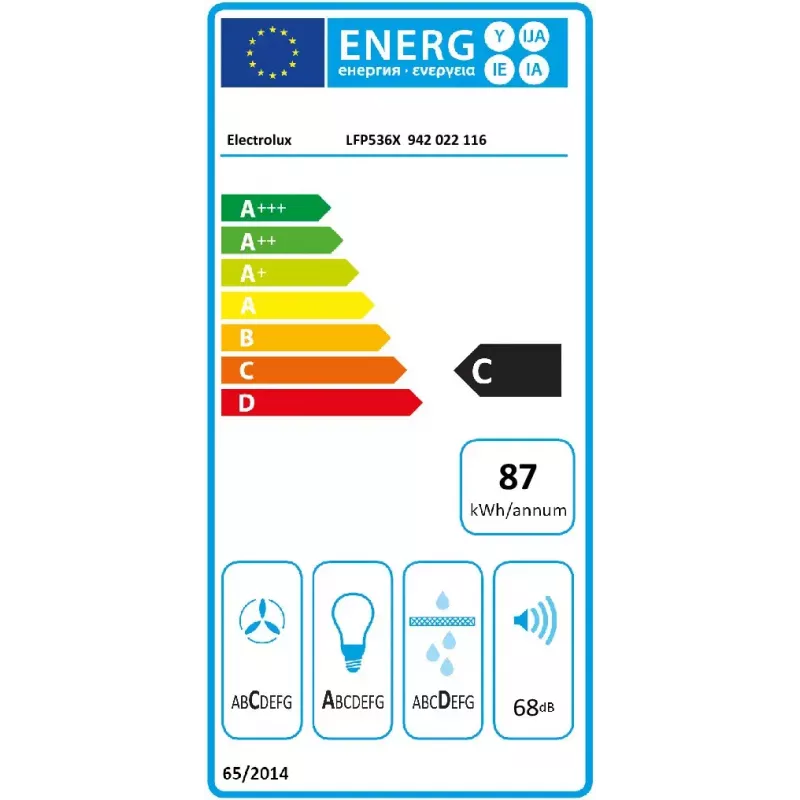 Electrolux LFP536X semintegrada (extraíble) gris, acero inoxidable 600 m³/h