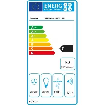 Campana extractora integrable Electrolux Serie 300 LFP326AB, LED, 57 dB