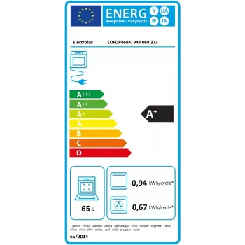 Cocina eléctrica Electrolux 600 SurroundCook EOFDP46BK 65 l de empotrar negra