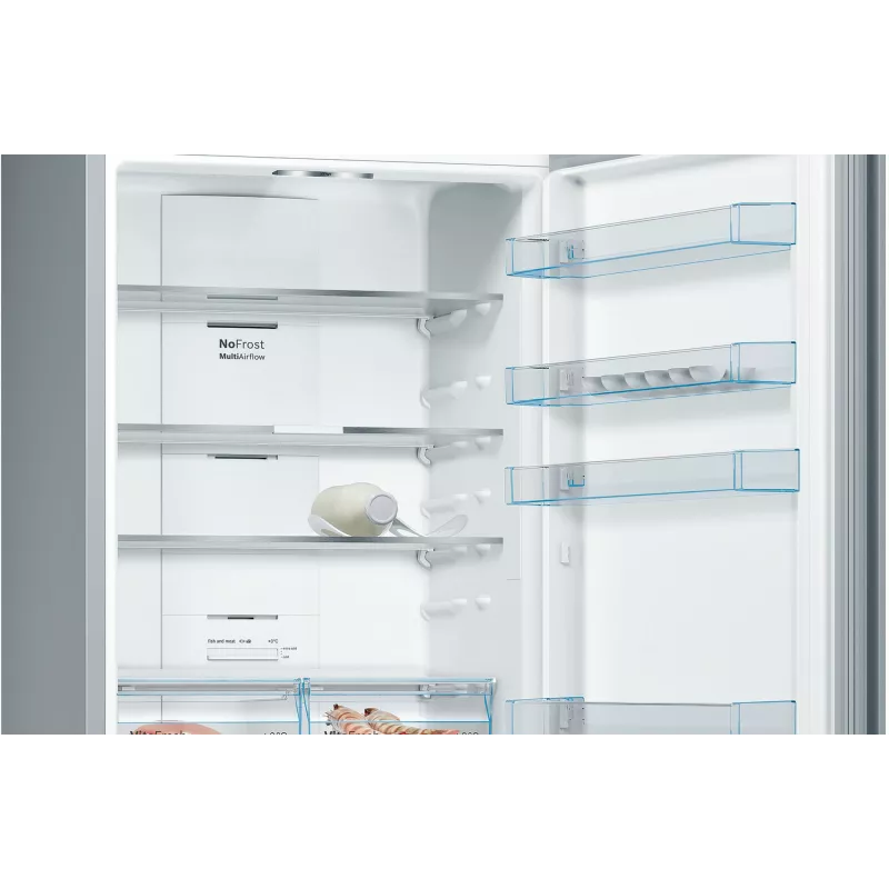 Frigorífico combi Bosch Serie 4 KGN49XLEA independiente 438 L Acero inoxidable