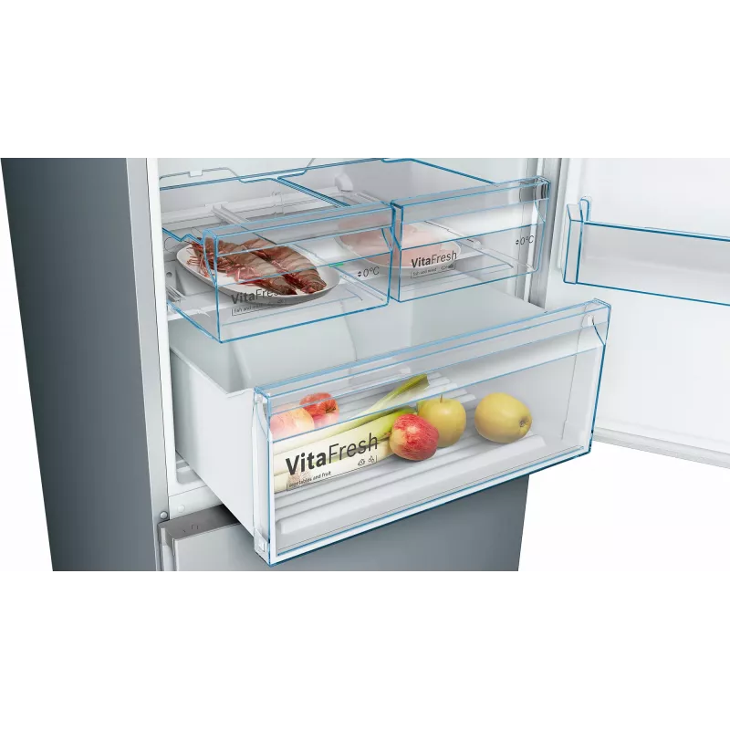 Frigorífico combi Bosch Serie 4 KGN49XLEA independiente 438 L Acero inoxidable