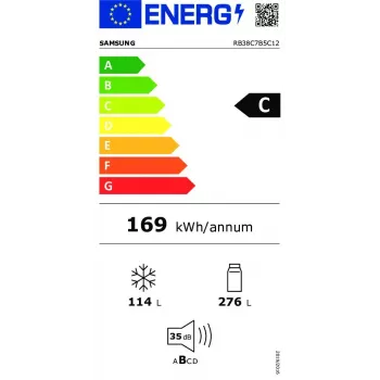 Frigorífico combi Samsung RB38C7B5C12/EF independiente Blanco