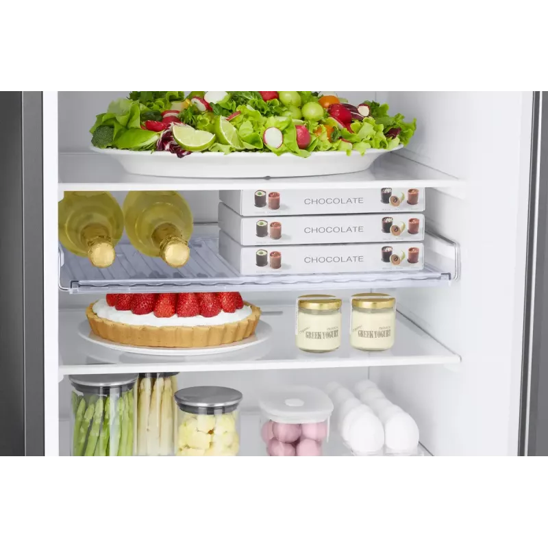Frigorífico independiente Samsung RB38C6B2E22 con No Frost, apertura de puerta a la derecha, 35 dB, clase de eficiencia energética E, capacidad de congelación 8 kg/24h, 4 estantes, 2 cajones de verduras, negro