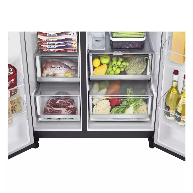LG InstaView ™ ThinQ™ GSXV91MCAE Frigorífico combi americano 635 L