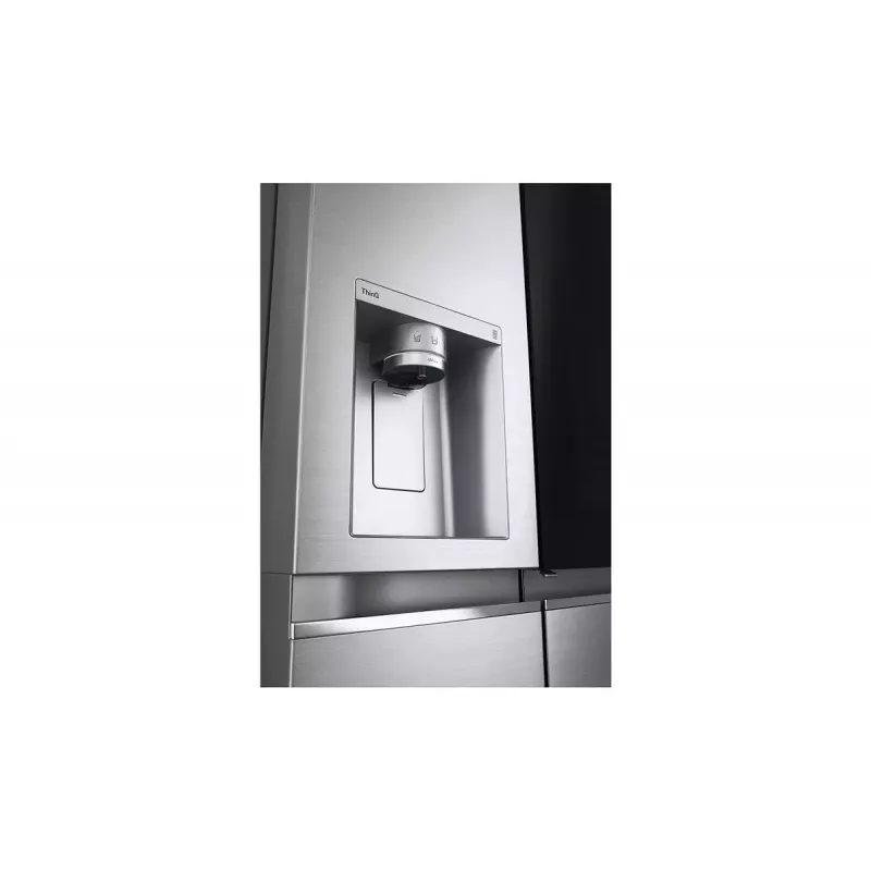 LG InstaView GSXV91PZAE Frigorífico side-by-side de libre instalación 635 L Negro, Acero inoxidable