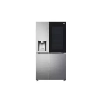 LG InstaView GSXV91PZAE Frigorífico side-by-side de libre instalación 635 L Negro, Acero inoxidable