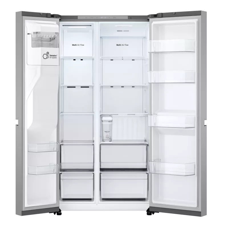 Frigorífico side-by-side LG GSLC41PYPE, 641 L total, frigorífico 420 L / congelador 221 L, libre instalación, plata
