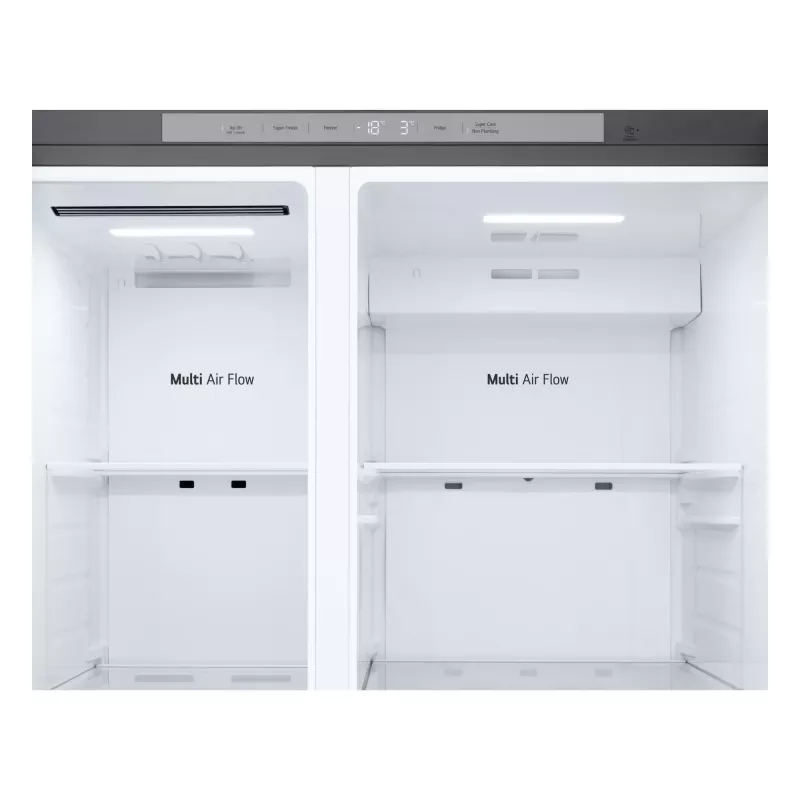 Frigorífico side-by-side LG GSLC41PYPE, 641 L total, frigorífico 420 L / congelador 221 L, libre instalación, plata