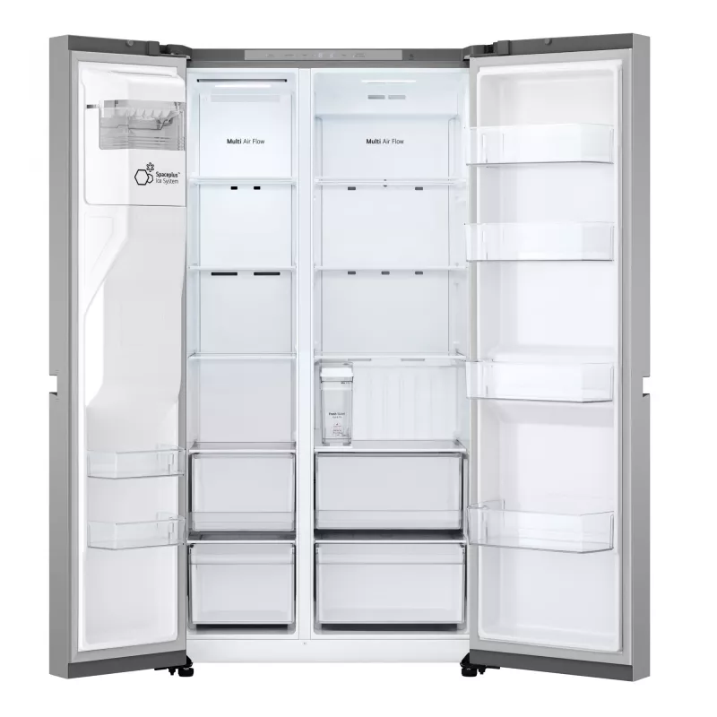 Frigorífico side-by-side LG GSLC41PYPE, 641 L total, frigorífico 420 L / congelador 221 L, libre instalación, plata