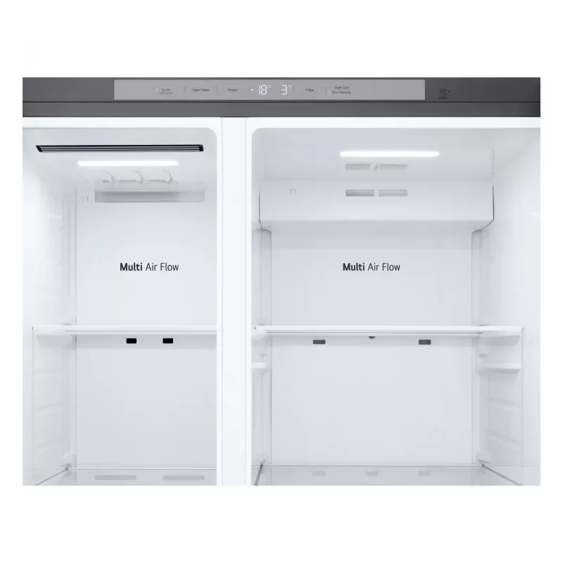 Frigorífico side-by-side LG GSLC41PYPE, 641 L total, frigorífico 420 L / congelador 221 L, libre instalación, plata