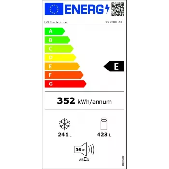 LG GSBC40EPPE Frigorífico side-by-side de libre instalación 664 L E Negro