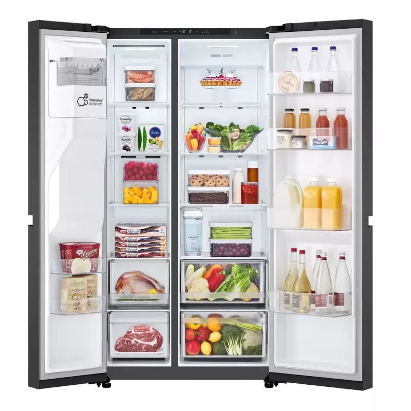 LG GSLC41EPPE Frigorífico side-by-side de libre instalación 641 L Negro