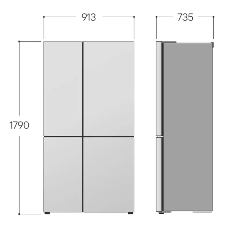LG GSLC41EPPE Frigorífico side-by-side de libre instalación 641 L Negro
