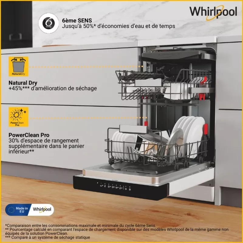 Whirlpool WSFO 3O34 PF De libre instalación 10 cubiertos