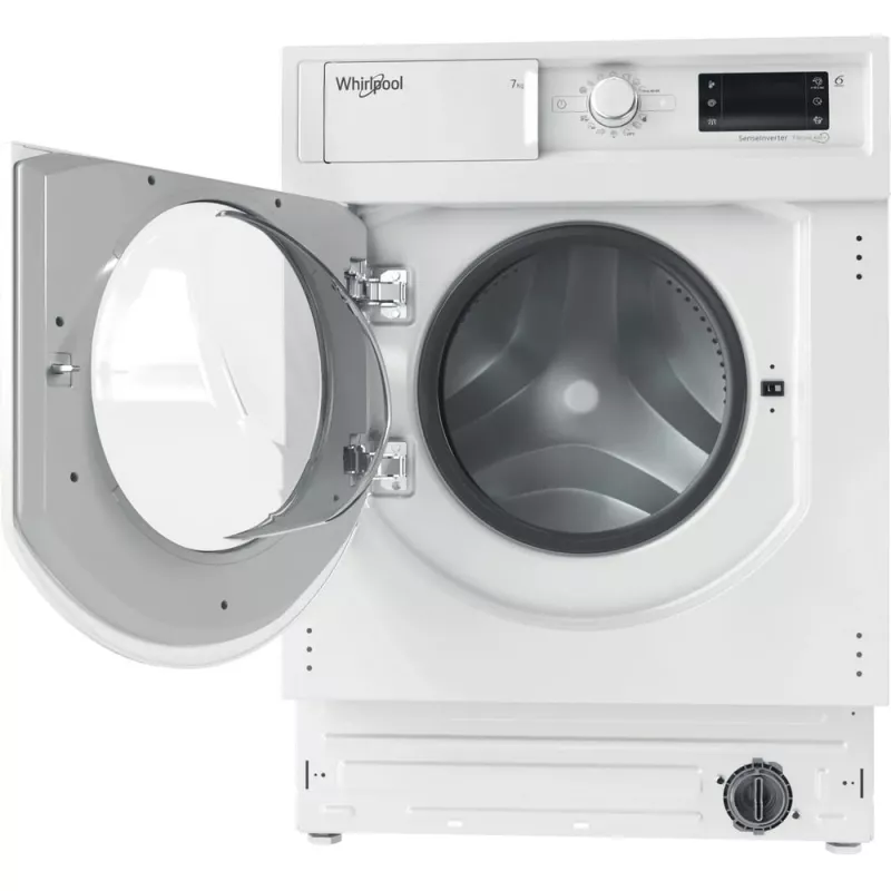 Whirlpool BI WMWG 71483E EU N lavadora totalmente integrable, 7 kg, 1400 rpm, clase energética D, blanca