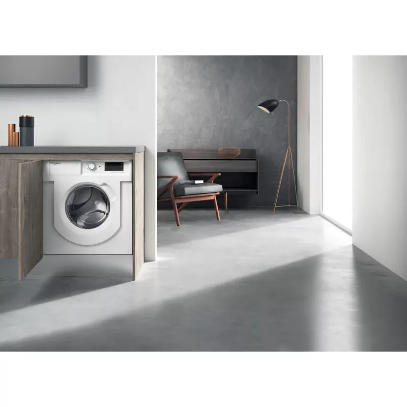 Whirlpool BI WMWG 71483E EU N lavadora totalmente integrable, 7 kg, 1400 rpm, clase energética D, blanca