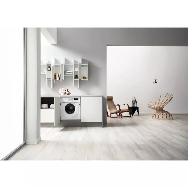 Whirlpool BI WMWG 71483E EU N lavadora totalmente integrable, 7 kg, 1400 rpm, clase energética D, blanca