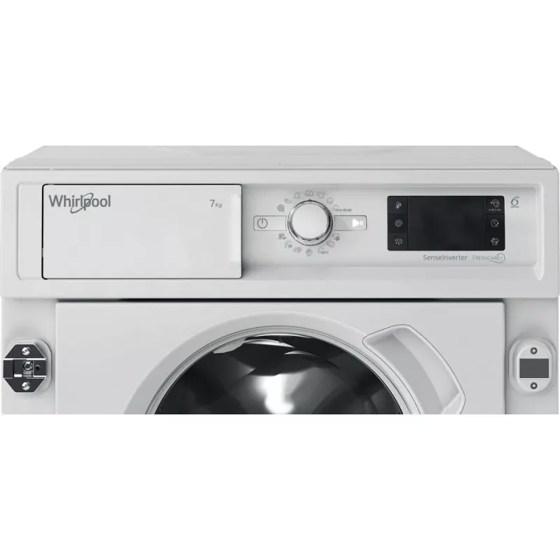 Whirlpool BI WMWG 71483E EU N lavadora totalmente integrable, 7 kg, 1400 rpm, clase energética D, blanca
