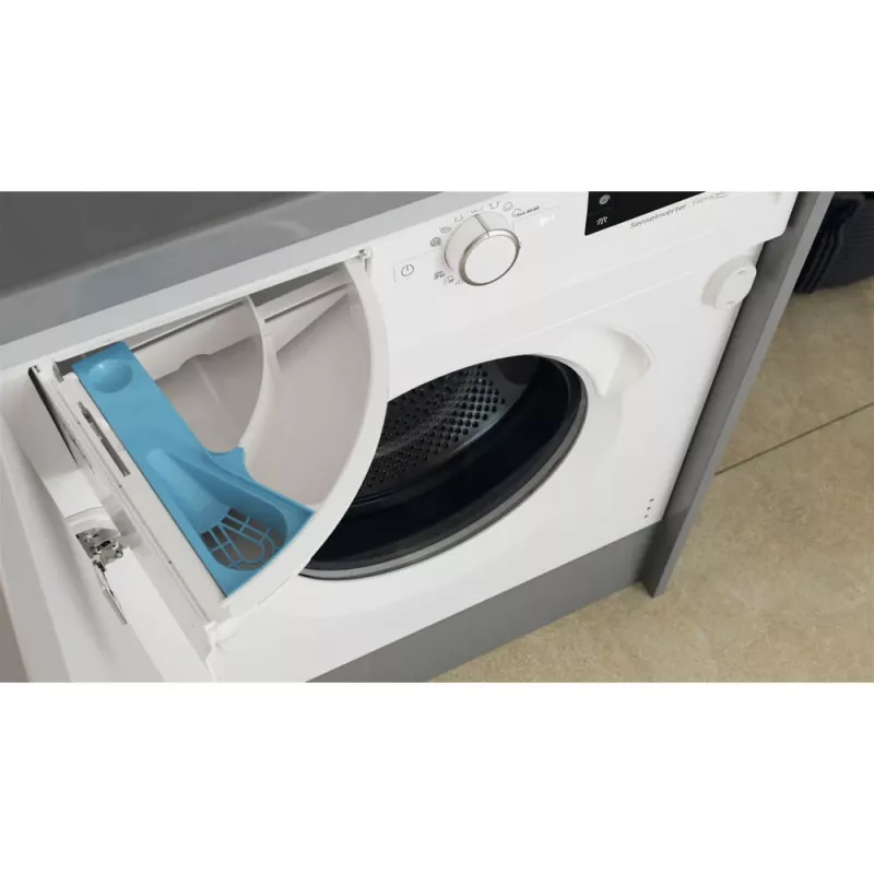 Whirlpool BI WMWG 71483E EU N lavadora totalmente integrable, 7 kg, 1400 rpm, clase energética D, blanca