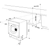 Whirlpool BI WMWG 71483E EU N lavadora totalmente integrable, 7 kg, 1400 rpm, clase energética D, blanca