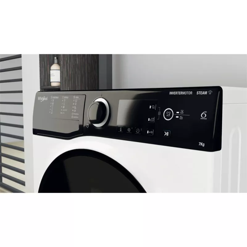 Whirlpool WRSB 7259 D EU Lavadora de carga frontal 7 kg 1151 rpm Negro, Blanco