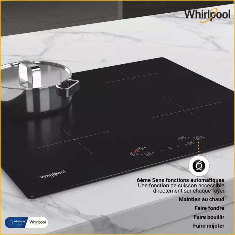 Whirlpool WS Q2160 NE Negro Empotrable 59 cm Placa de inducción por zonas 4 zona(s)
