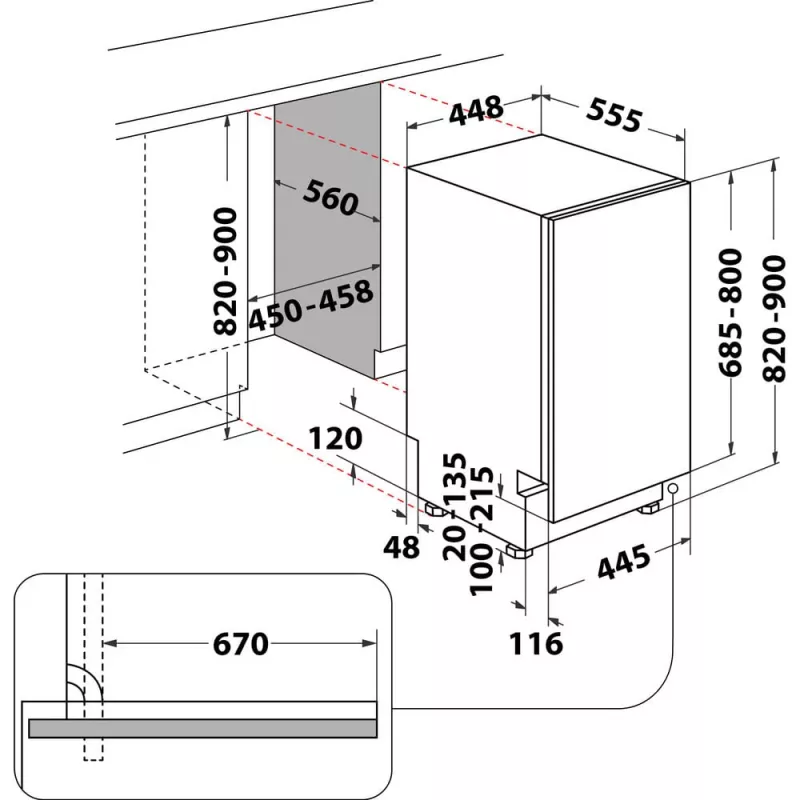 Whirlpool WH6IC11BS7LSA0 Totalmente integrado 11 cubiertos