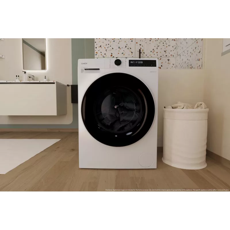 Candy BWR 485SBL6-S Lavadora secadora de libre instalación carga frontal Blanco