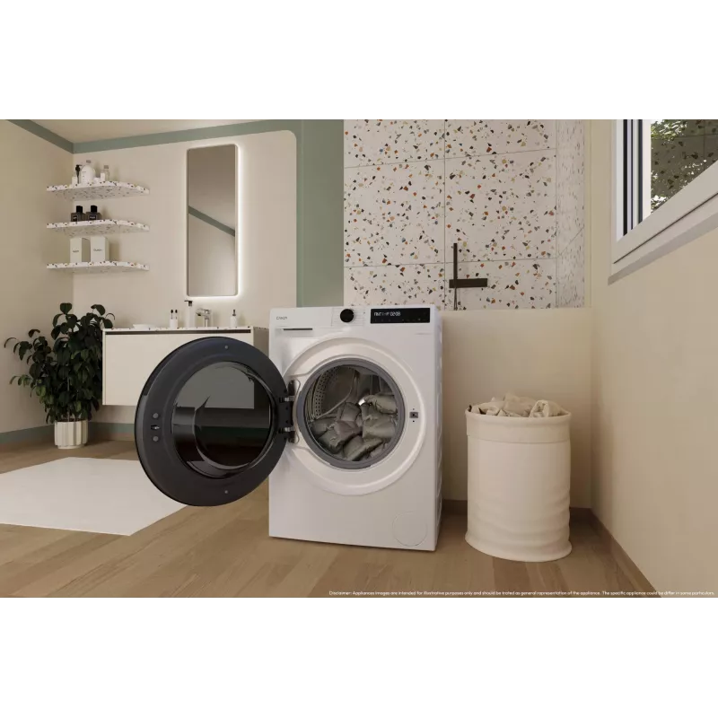Candy BWR 485SBL6-S Lavadora secadora de libre instalación carga frontal Blanco