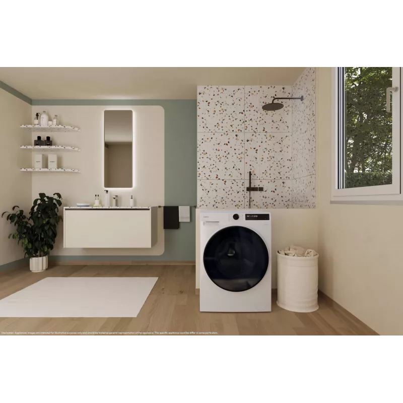 Candy BWR 485SBL6-S Lavadora secadora de libre instalación carga frontal Blanco