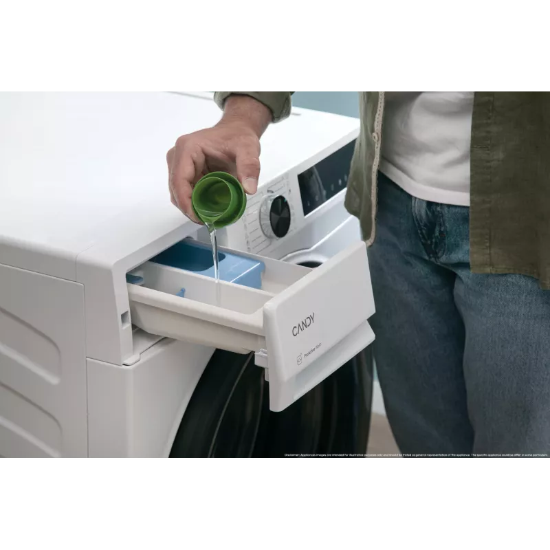 Candy BWR 485SBL6-S Lavadora secadora de libre instalación carga frontal Blanco