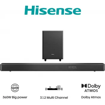 Barra de sonido Hisense AX3120G 3.1.2 canales 360W RMS