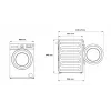 Lavadora BEKO BM3WFSU49415WB Carga frontal 9 kg 1400 rpm blanca, Energía A
