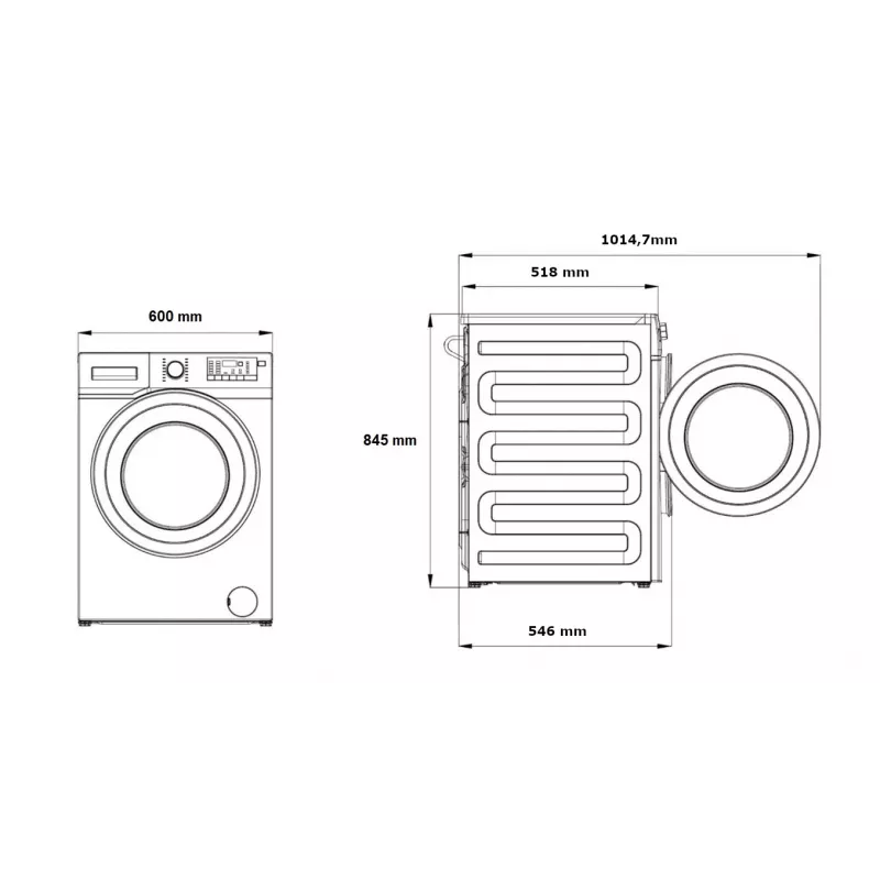 Lavadora BEKO BM3WFSU49415WB Carga frontal 9 kg 1400 rpm blanca, Energía A