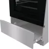 Gorenje GEIT5C61XPG cocina eléctrica independiente con placa de inducción, 4 zonas, horno de 70 l, limpieza catalítica, 50 cm, acero inoxidable