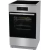 Gorenje GEIT5C61XPG cocina eléctrica independiente con placa de inducción, 4 zonas, horno de 70 l, limpieza catalítica, 50 cm, acero inoxidable
